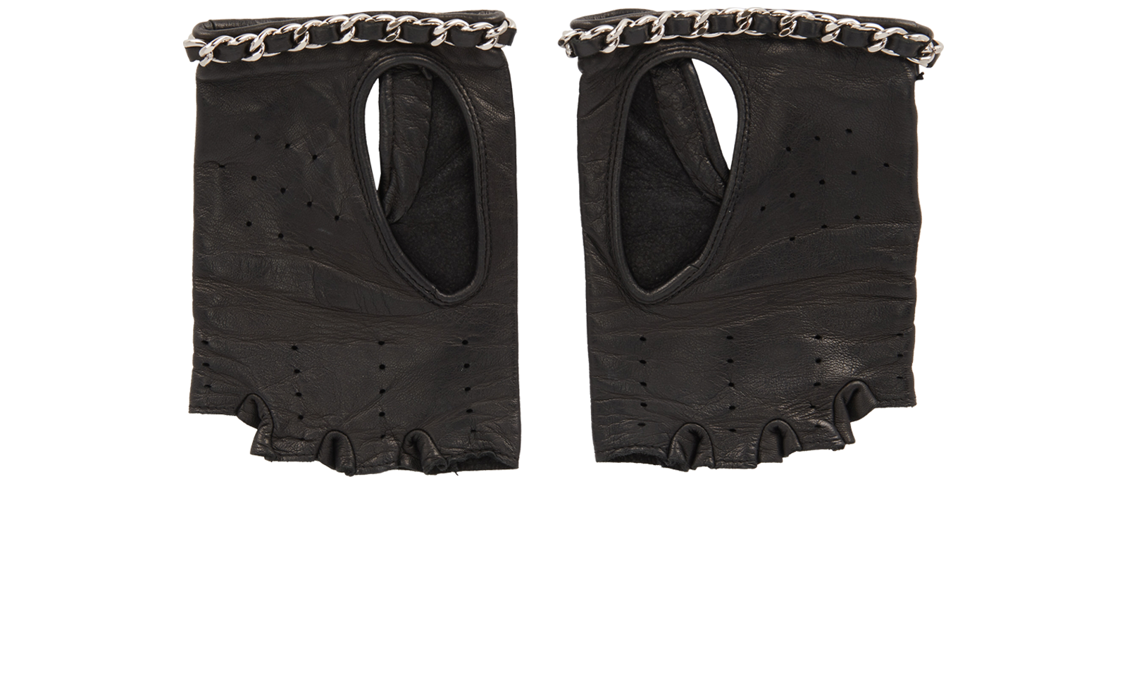 Chanel Fingerless Chain Gloves, &pound;295, Back view